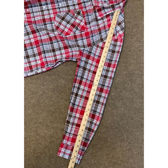 Old Navy Pearl Snap Shirt Mens XXL Long Sleeve Plaid Western 100% Cotton - Picture 5 of 7